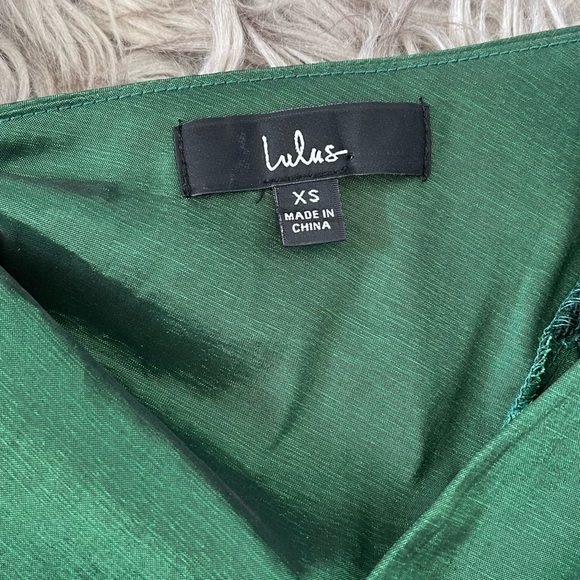 Lulus Emeral Green Puff Sleeve Top (Petite) - Picture 7 of 8